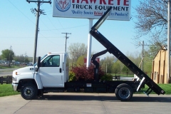 image of steel flat bed and hoist