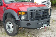 image of replacement bumper with grille guard and winch