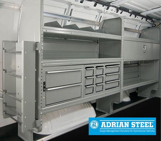 Adrian Steel Work Van Shelving, Adrian Steel Ad Series Shelving
